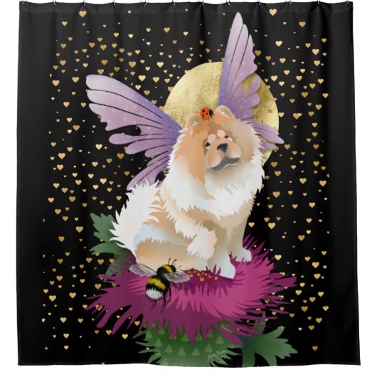 FLIEGEN SIE MIR ZUM MOON-Duschvorhang Duschvorhang (Vorderseite)