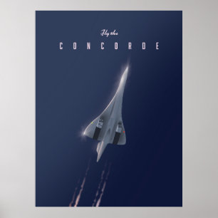Fliegen Sie mit dem Concorde-Reiseplakat Poster
