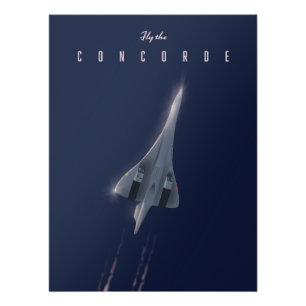 Fliegen Sie mit dem Concorde-Reiseplakat Poster