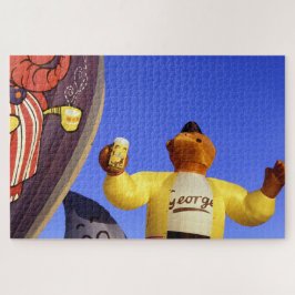 Fliegen Sie mit George. Puzzle