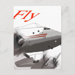 Fliegen Sie mit Lockheed Constellation Postkarte