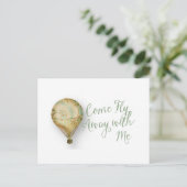 Fliegen Sie mit Me Air Ballon weg Postkarte (Stehend Vorderseite)