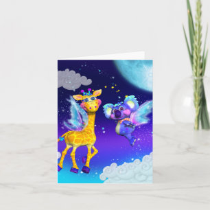 Fliegen Sie mit meiner Note Card weg Karte