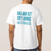 Fliegen Sie mit mir - Ballard Elks Sky Lounge! T-Shirt (Rückseite)