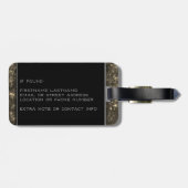 Fliegen Sie mit mir Metallic Gold Glitzer Travel D Gepäckanhänger (Rückseite horizontal)