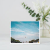 Fliegen Sie mit mir Postkarte (Stehend Vorderseite)