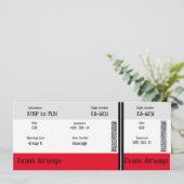 Fliegen Sie mit uns Einladung (Stehend Vorderseite)