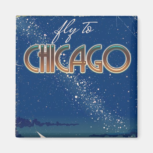 Fliegen Sie nach Chicago Magnet (Vorne)
