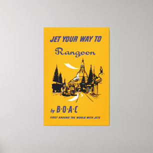 Fliegen Sie nach Rangoon Leinwanddruck