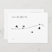 Fliegen Sie nicht vom Kabel ab Postkarte (Vorne/Hinten)