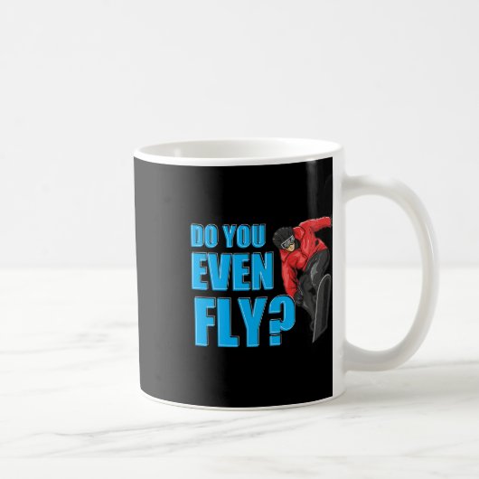 Fliegen Sie sogar Freestyle Snowboarder Kaffeetasse (Rechts)