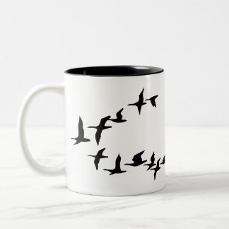 Fliegen-Südgans-Kaffee-Tasse Zweifarbige Tasse