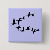 Fliegen-Südgans-Knopf Button (Vorderseite)