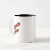 Fliegen-Tiger-Tasse Zweifarbige Tasse (Vorderseite Links)