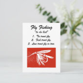 Fliegen "To do list" Postkarte (Stehend Vorderseite)