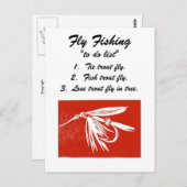 Fliegen "To do list" Postkarte (Vorne/Hinten)