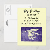 Fliegen "To do list" Postkarte (Vorne/Hinten)