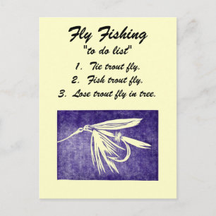 Fliegen "To do list" Postkarte