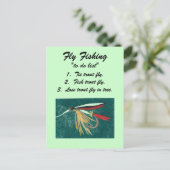 Fliegen "To do list" Postkarte (Stehend Vorderseite)