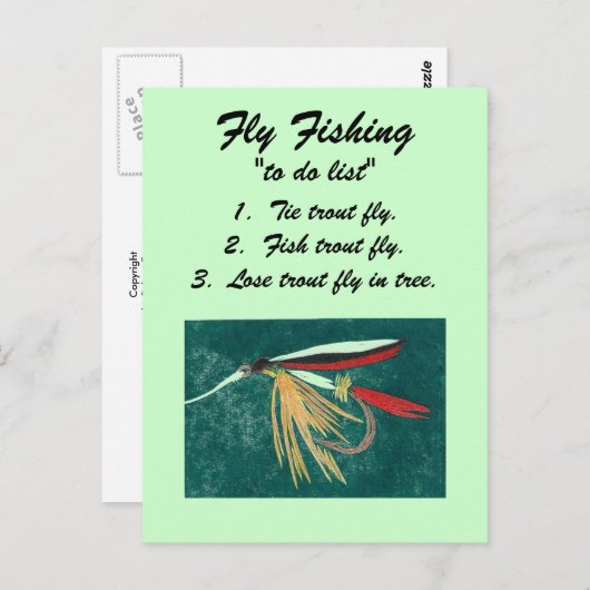 Fliegen "To do list" Postkarte (Vorne/Hinten)