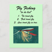 Fliegen "To do list" Postkarte (Vorderseite)