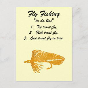 Fliegen "To do list" Postkarte "Gold Matuka"