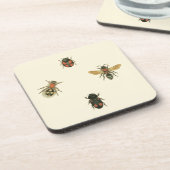 Fliegen und Käfer von Vision Studio Getränkeuntersetzer (Linke Seite)