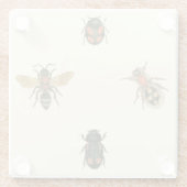 Fliegen und Käfer von Vision Studio Glasuntersetzer (Rückseite)