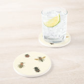 Fliegen und Käfer von Vision Studio Sandstein Untersetzer (Seite)