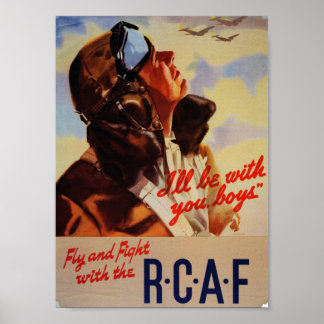 Fliegen und Kämpfen mit dem RCAF Poster