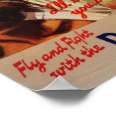 Fliegen und Kämpfen mit dem RCAF Poster (Ecke)