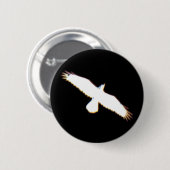 Fliegen-Vogel-Silhouette Button (Vorne & Hinten)