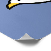 Fliegen von Seagull. Ein Vogel im Flug Poster (Ecke)