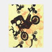 Fliegen wagen - Motocross Stunts Fleecedecke (Vorderseite)