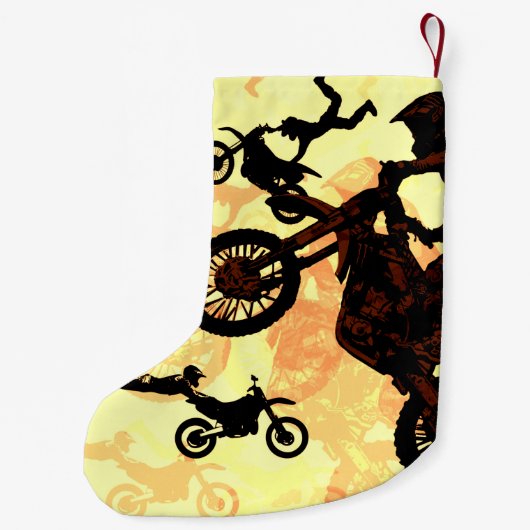 Fliegen wagen - Motocross Stunts Kleiner Weihnachtsstrumpf (Rückseite)