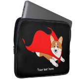 Fliegen-WaliserCorgi mit Kap Laptopschutzhülle (Vorne Rechts)