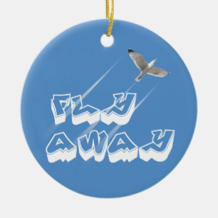 Fliegen weg keramik ornament