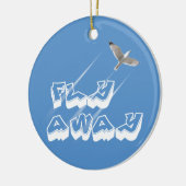 Fliegen weg keramik ornament (Links)