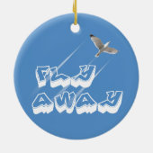 Fliegen weg keramik ornament (Hinten)