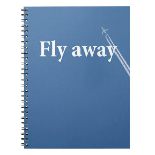 Fliegen weg notizblock