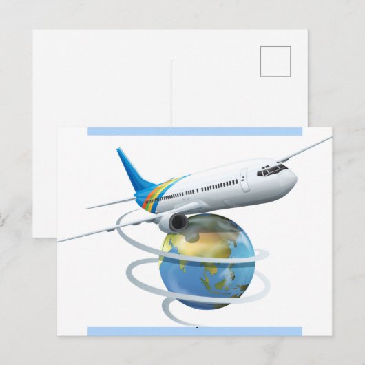 Fliegen weg Postkarte (Vorne/Hinten)