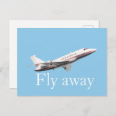 Fliegen weg postkarte (Vorne/Hinten)
