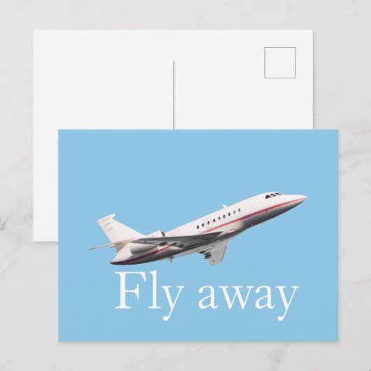 Fliegen weg postkarte (Vorne/Hinten)