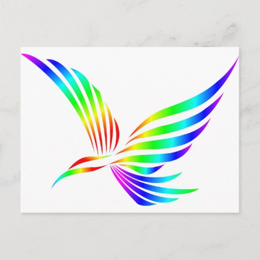 Fliegen weg postkarte (Vorderseite)