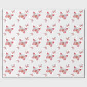 Fliegen weg, um glücklich zu sein Butterfly Wrappi Geschenkpapier (Flach)