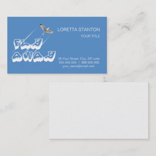 Fliegen weg visitenkarte (Vorne/Hinten)