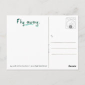 Fliegen-wegpostkarte Postkarte (Rückseite)