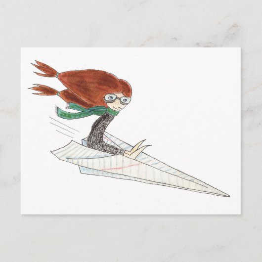 Fliegen-wegpostkarte Postkarte (Vorderseite)