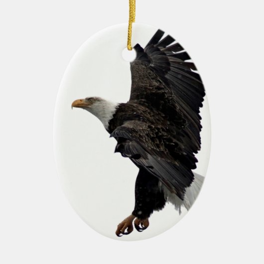 Fliegen-Weißkopfseeadler Keramik Ornament (Vorne)