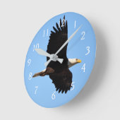 Fliegen wie ein Adler Runde Wanduhr (Winkel)